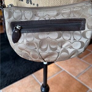 Coach Tan and Brown Shoulder Bag